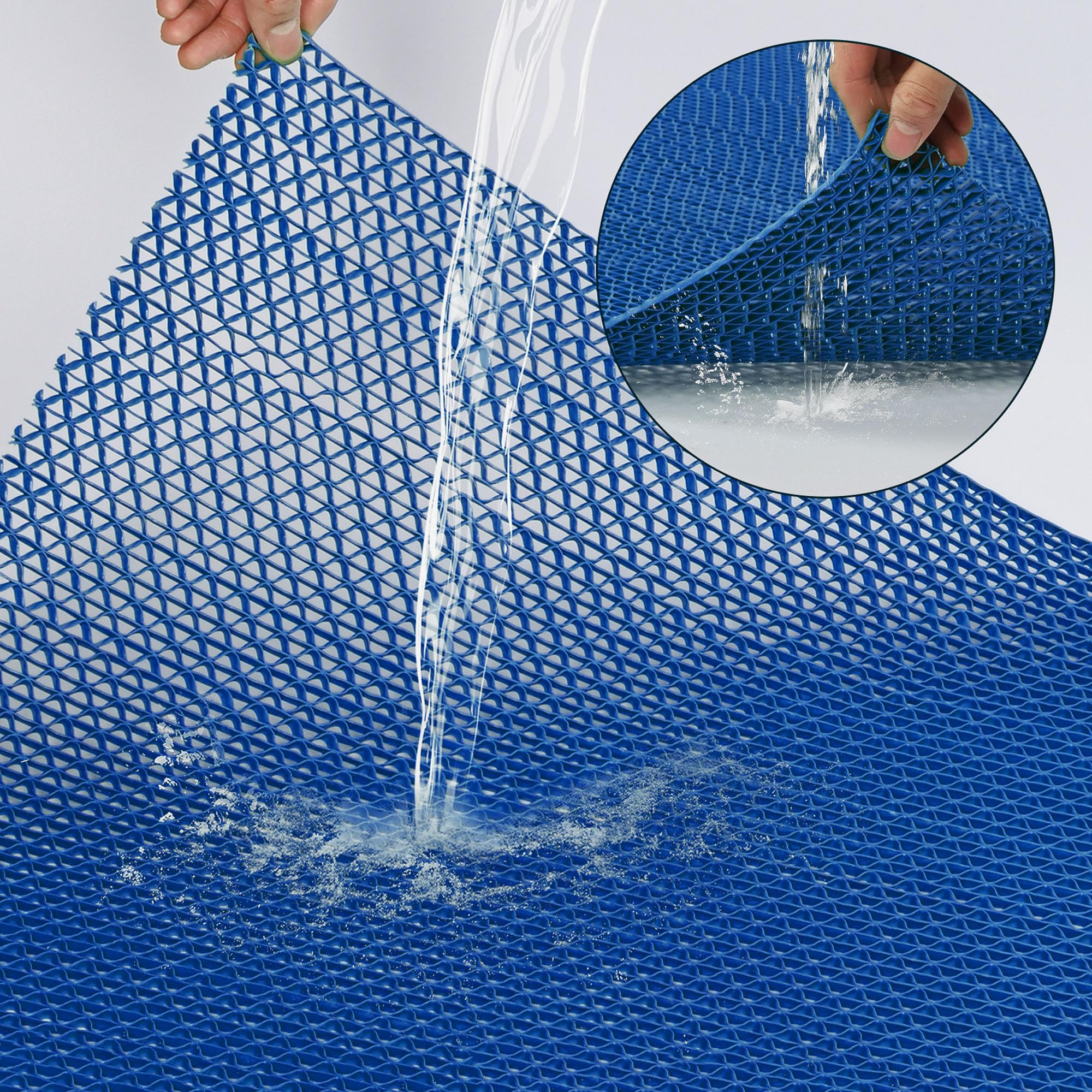Tappetino Da Doccia Antiscivolo MYOYAY In PVC | 300x90 Cm, Spessore 5,5 Mm, A Griglia Con Drenaggio Rapido, Per Bagno, Sauna, Piscina, Balcone - 5