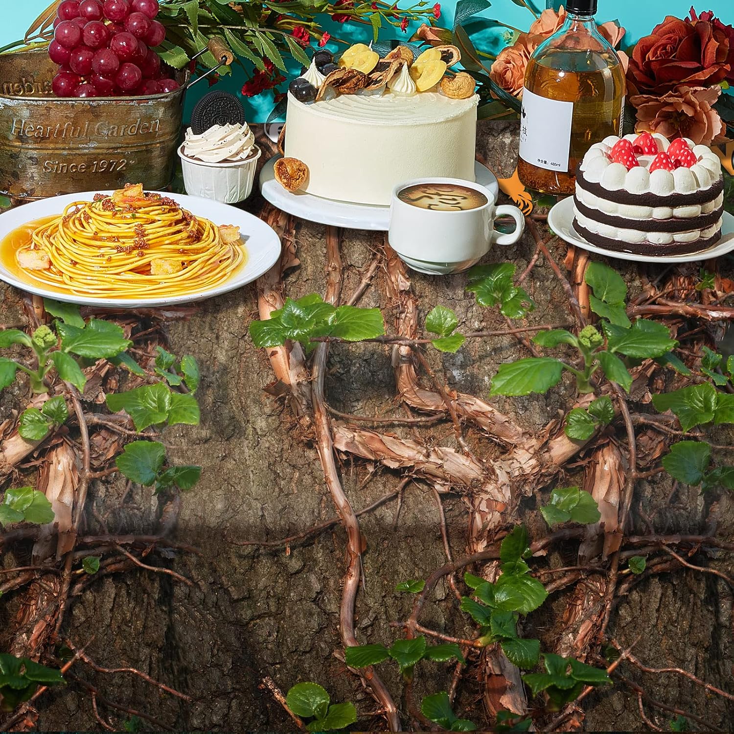 Containlol Plastic Camo Table Cloth Hunting Party Decorations, 3 Piece