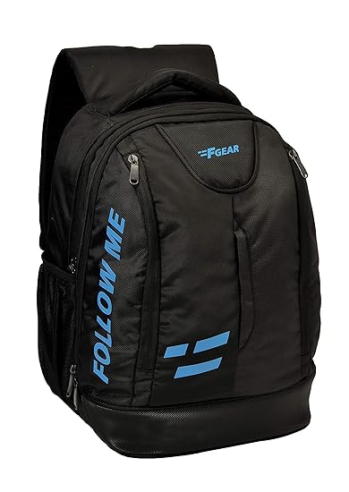 F Gear Booster V2 43 Liters Laptop Backpack (Black, Blue)