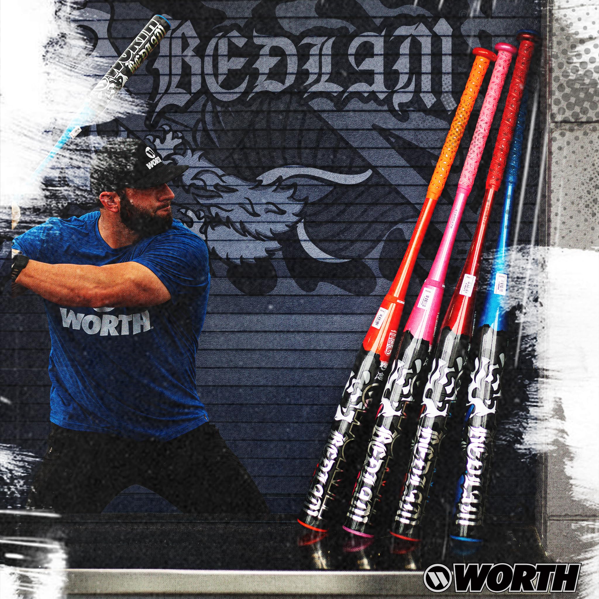 Worth | 2025 | Bedlam Slowpitch Softball Bat | USSSA | 12.75