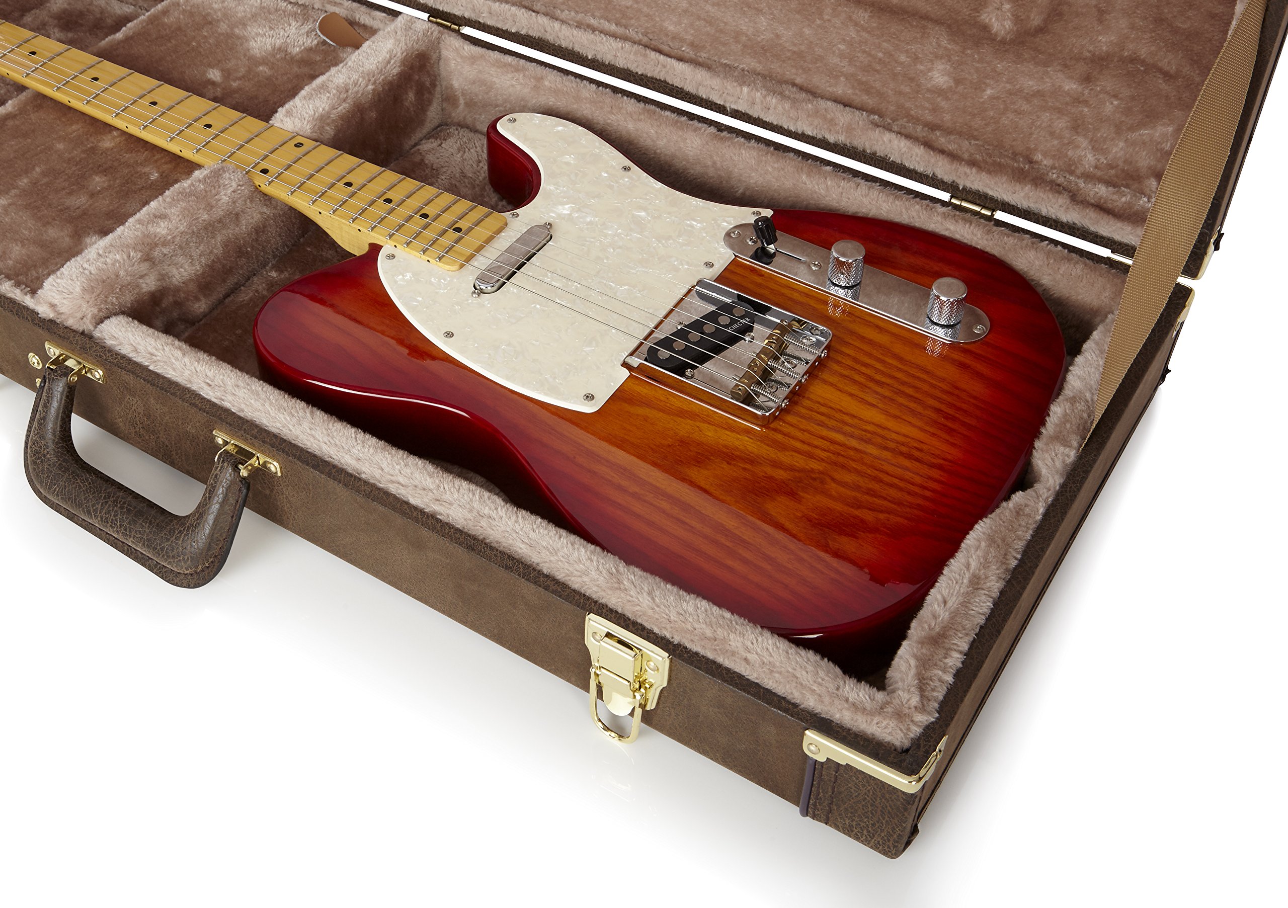 Gator Cases Deluxe walizka na gitarę standardową elektryczną w stylu vintage, brązowa (GW-ELECT-VIN)