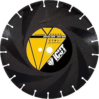 16" Ductile Iron Electroplated Premium Turbo Diamond Blade Laser Welded - for Cutting Cast Iron Pipe, Ductile Iron Pipe