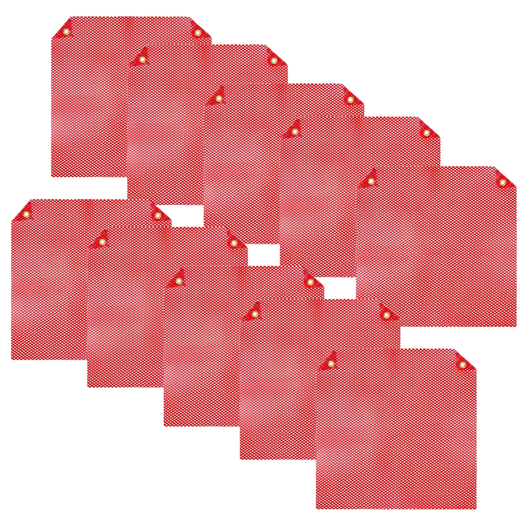 Bandera roja para cargas evita multas de tráfico con estas 10 banderas de advertencia de 18x18 pulg