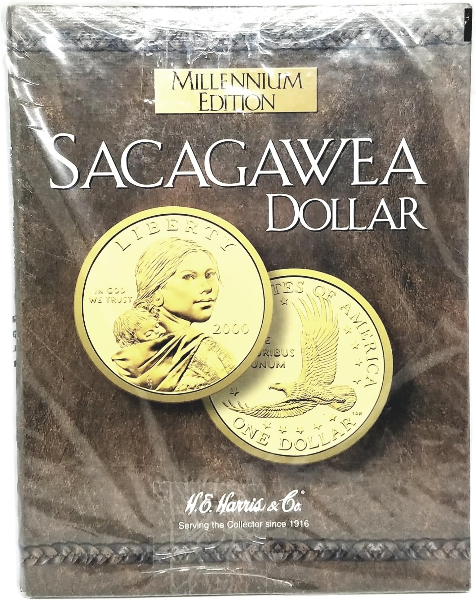 SACAGAWEA 2000 MILLENNIUM EDITION GOLDEN DOLLAR NEW ALBUM-BOOK-FOLDER-HOLDER