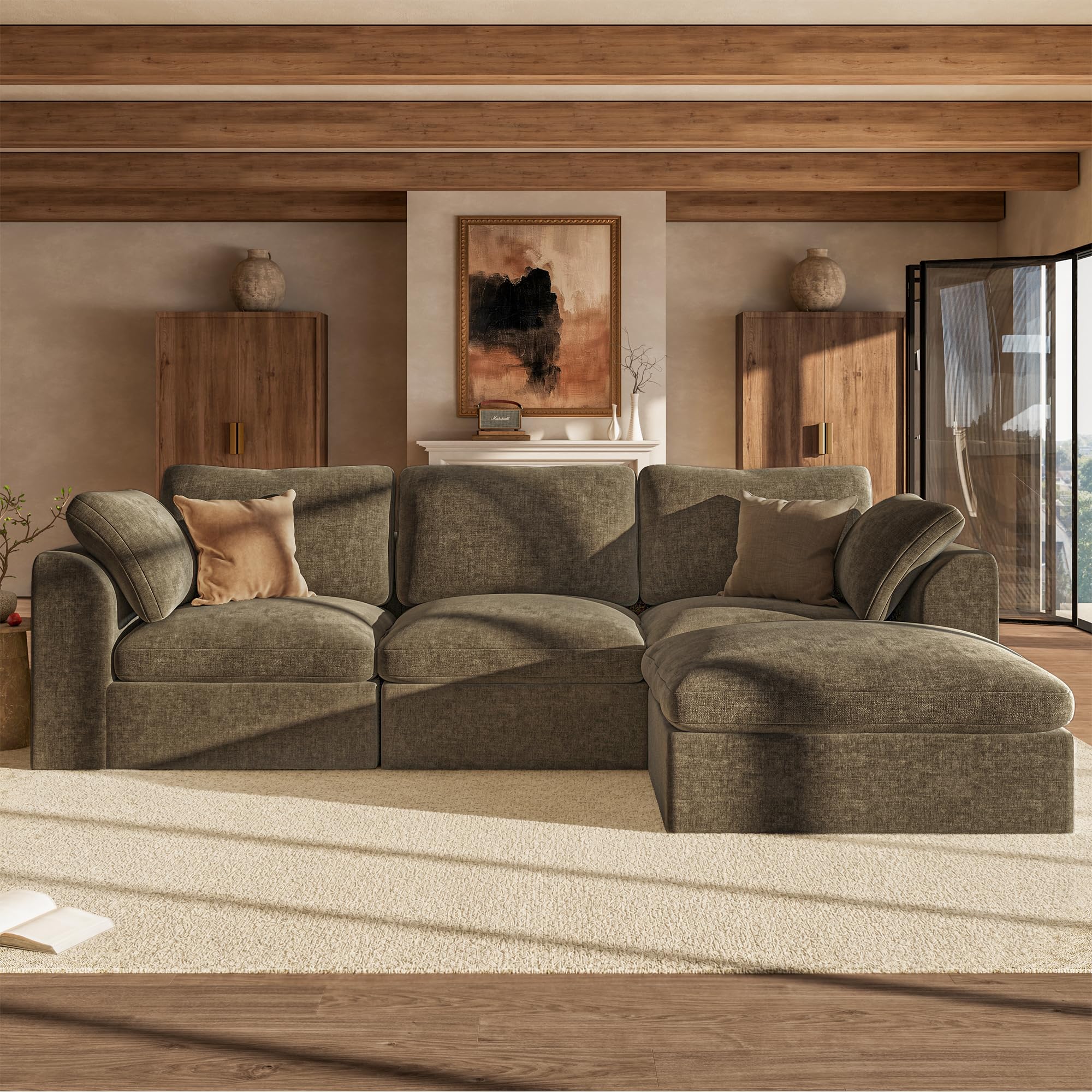 Hynorra 110 Cloud Sectional Couches for Living Room
