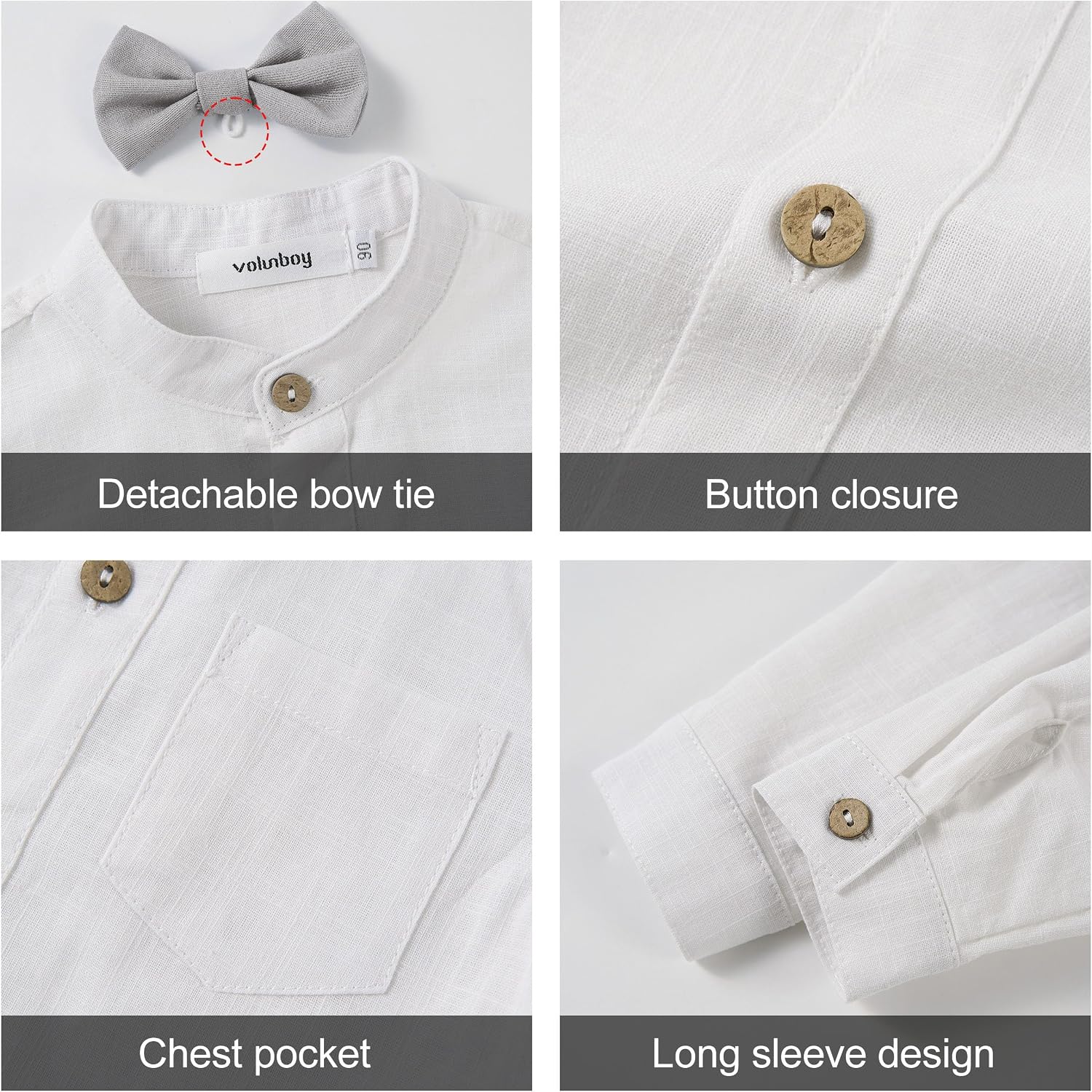 Volunboy Toddler Boys Formal Wedding Guest Dress Clothes Ring Bearer Outfit