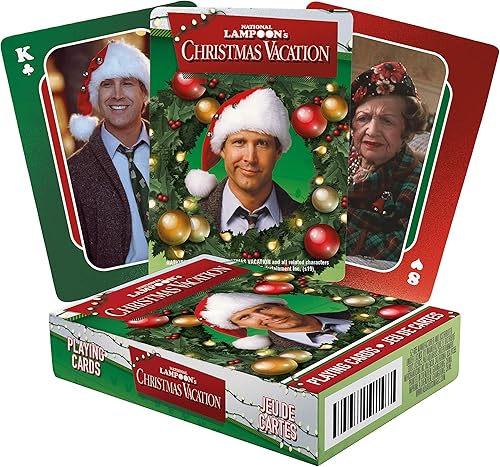 AQUARIUS Naipes de vacaciones de Navidad, baraja temática de cartas para tus juegos de cartas favoritos, mercancía y coleccionables de Lampoon con