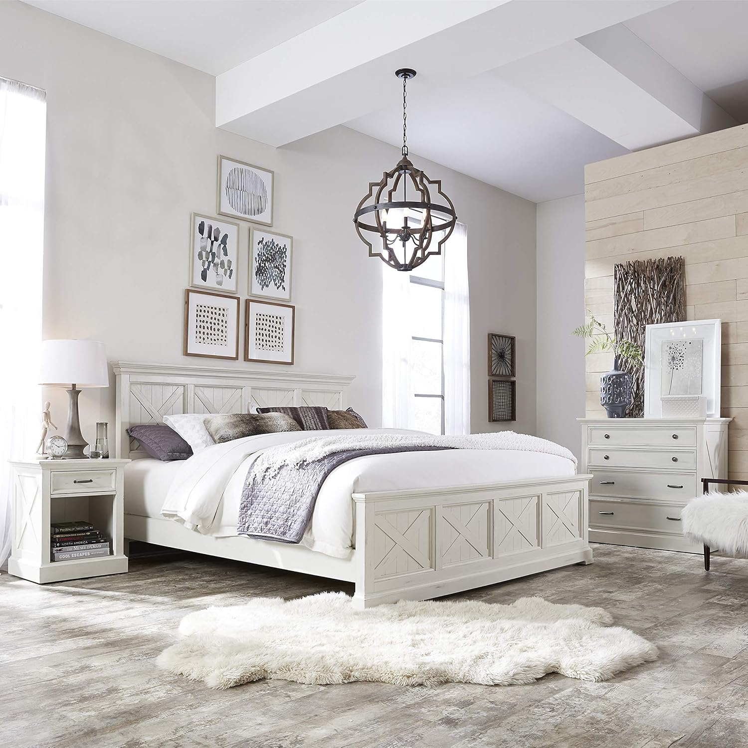 Homestyles Seaside Lodge Off-White King Headboard