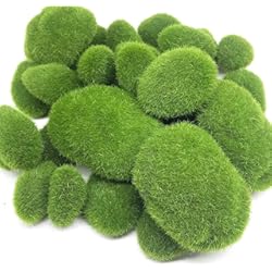 Piedra Interior Casa Woohome Musgo Artificial Rocas Decorativas, 30 Pz 3 Tamaño Piedras Artificiales Decorativas de Imitación para Jardines, Diseño de Terrarios de Hada, Arreglos Florales y Manualidades