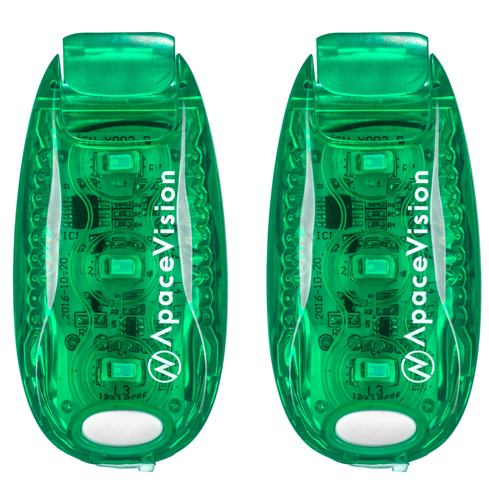 Apace Vision EverLightFX USB Rechargeable LED Safety Light (2 Pack) by - Super Bright Bike Tail Light Works Brilliantly as Running Light for Joggers, Pets, Bicycle Strobe or Rear Clip On Lights