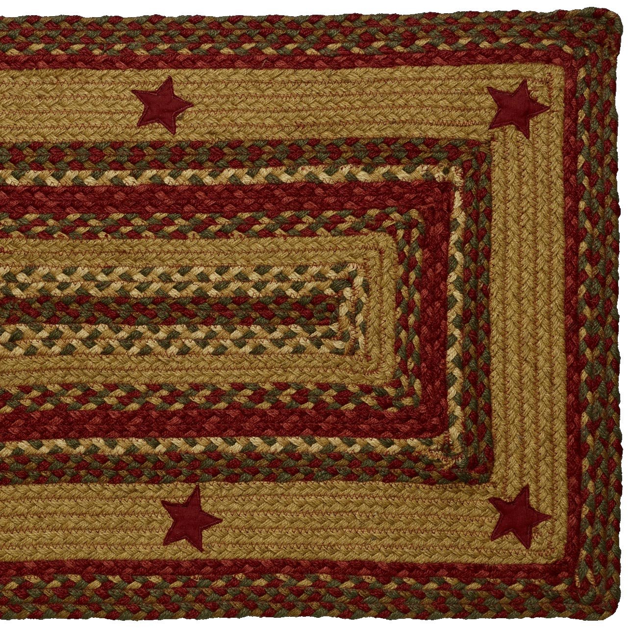 Snapklik.com : IHF Rugs Cinnamon Star Rectangle Braided Rug