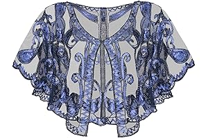 Women's 1920s Beaded Shawls and Wraps for Evening Dresses