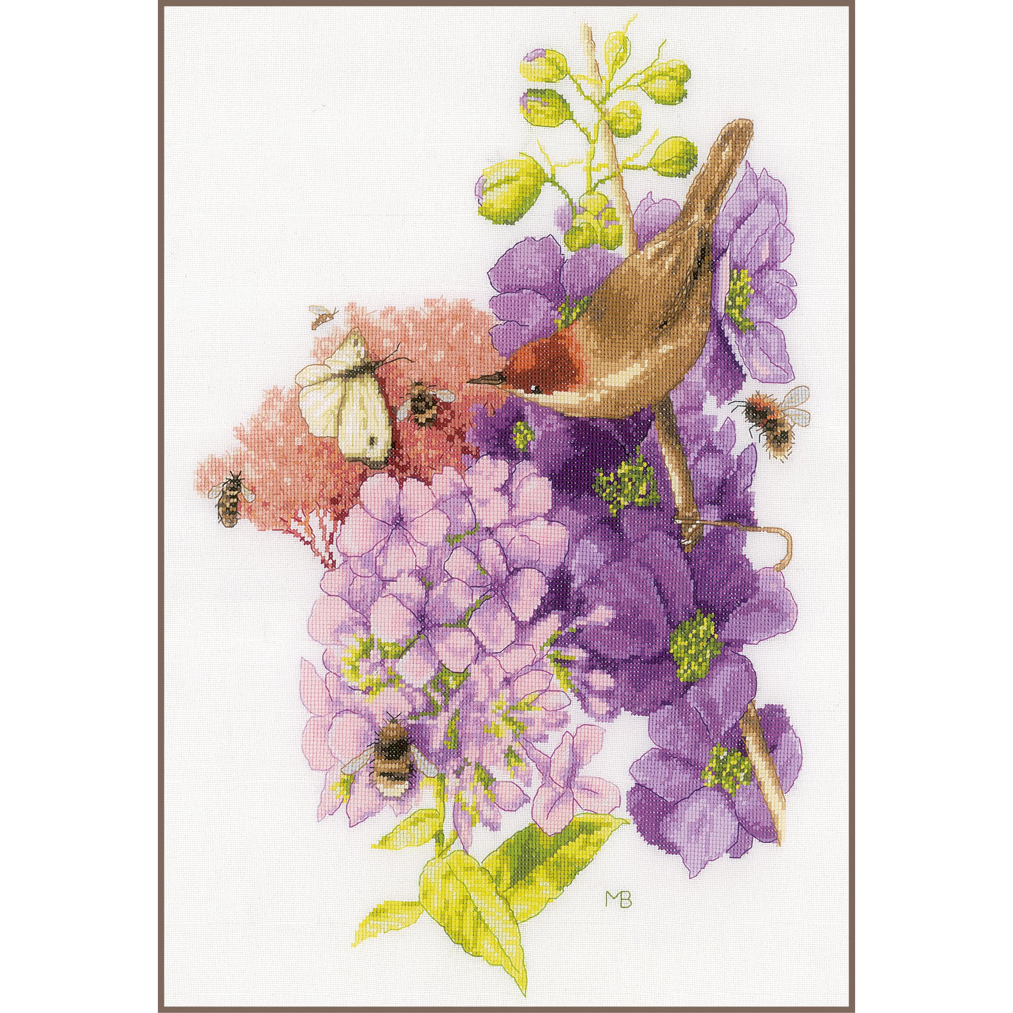 Lanarte Counted Cross Stitch Kits Complete Wall Art DIY Finding Floral of All Set Crafts Adults Set Decoration Salon Creative Gift ca. 35 x 50 cm Cross Stitch Embroidery