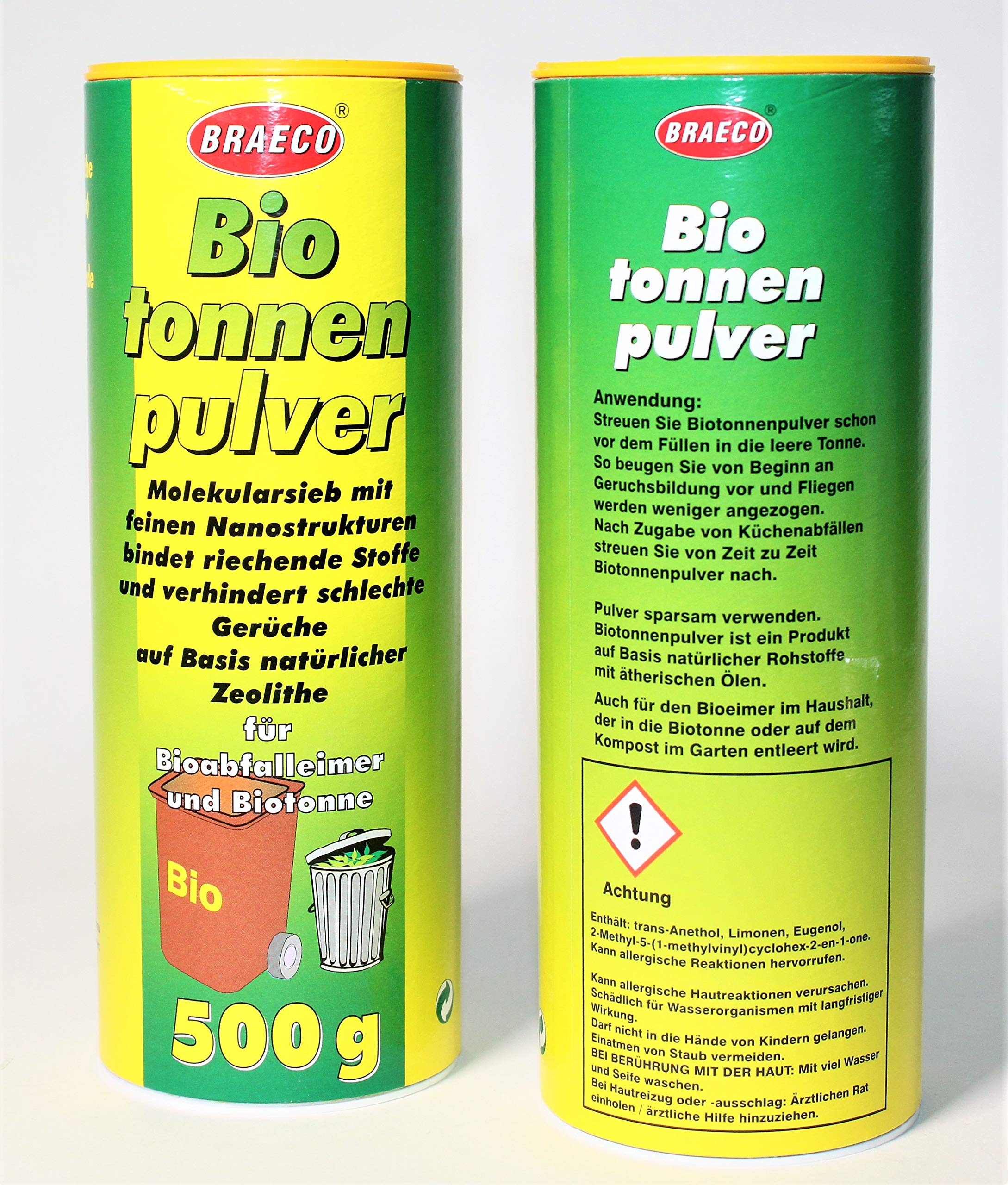 Biotonnenpulver -K&B Vertrieb- Mülleimer-Pulver Madenvernichter, gegen Maden Abfalltonne 205 (2 Dosen)