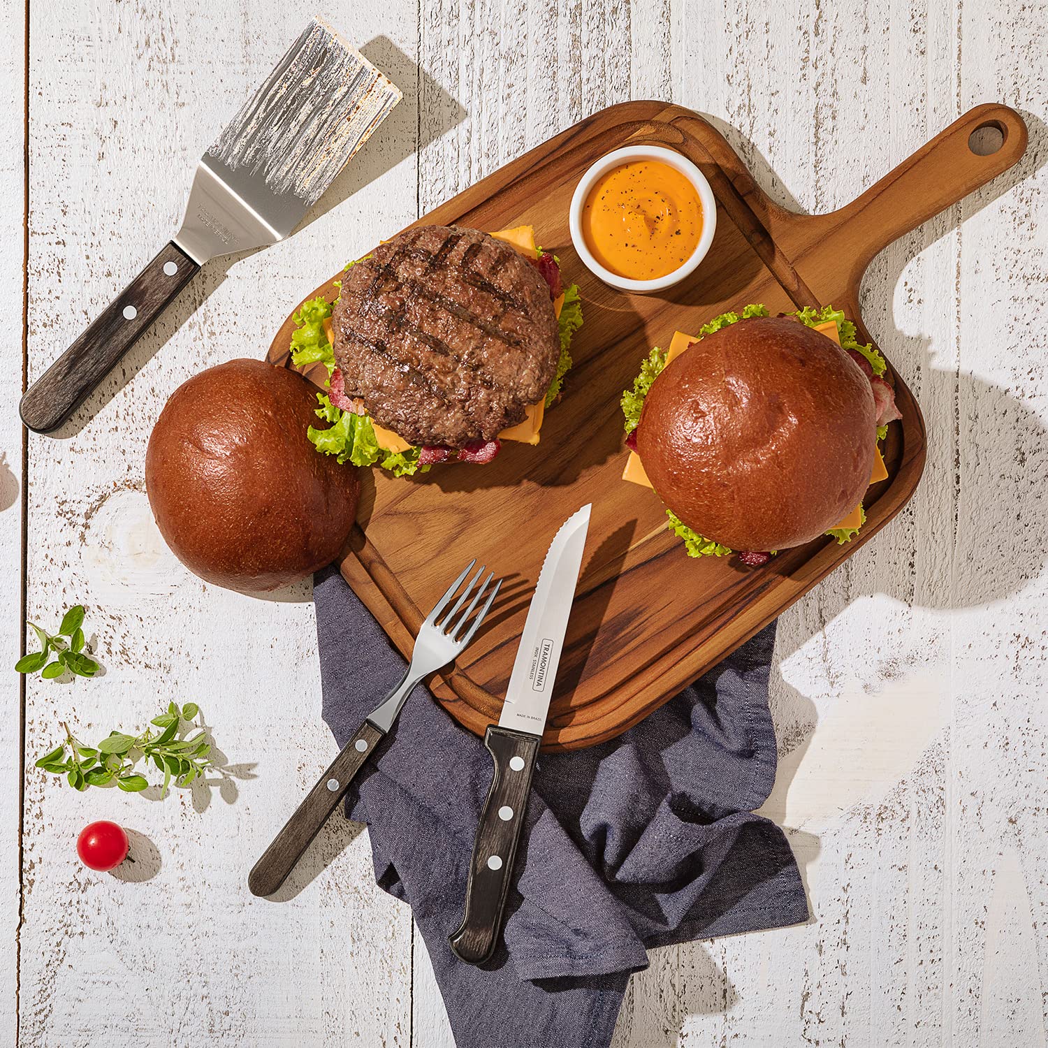 Tramontina Steakbesteck Gaucho Set - 4-teilig Mit Echtholzgriff Aus Brasilien