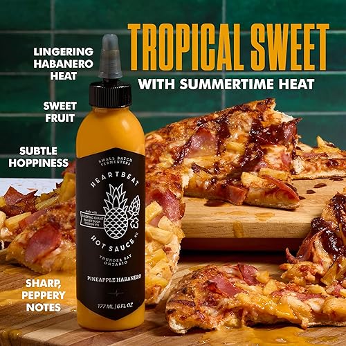 Miniatura 4 de Heartbeat - Salsa picante de piña Habanero 6 onzas lote pequeño y hecho a mano vegano sin conservantes