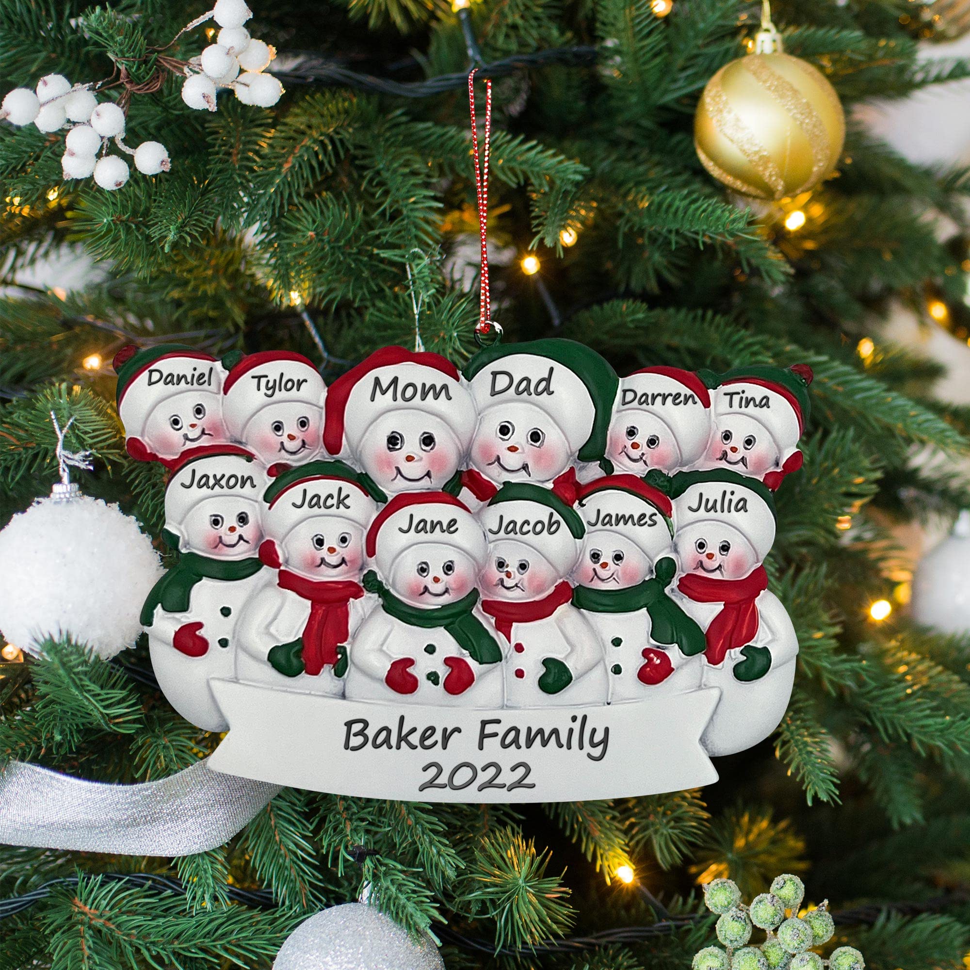 Amazon.co.jp: ファミリー12 クリスマスオーナメント、4、5、6、7、8