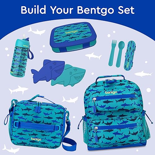 Miniatura 6 de Bentgo Kids Prints - Lonchera para niños, a prueba de derrames, con 5 compartimentos, estilo bento, tamaño de porciones ideales para edades de 3 a 7