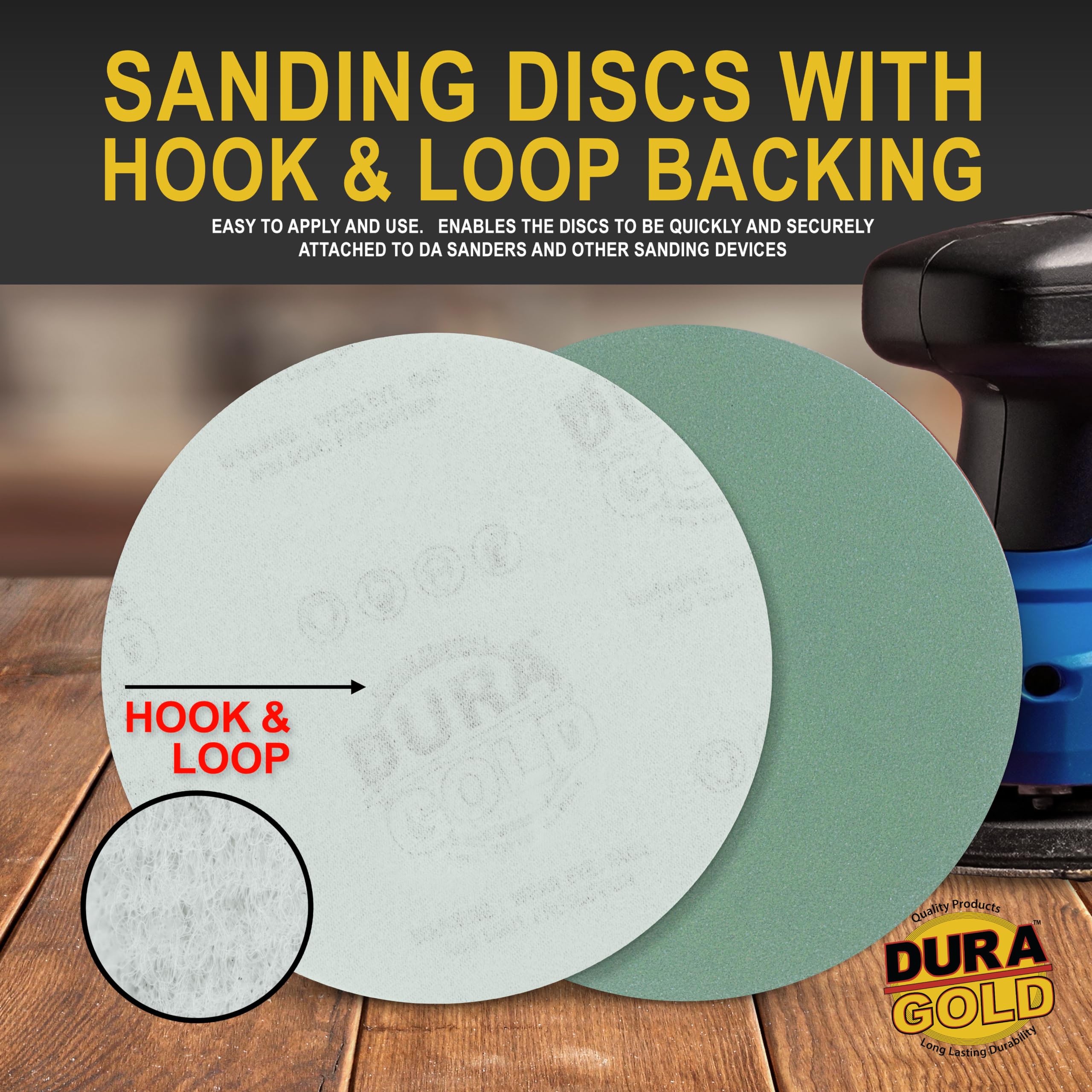 Dura-Gold 5" Sanding Discs - 50 Pack -3