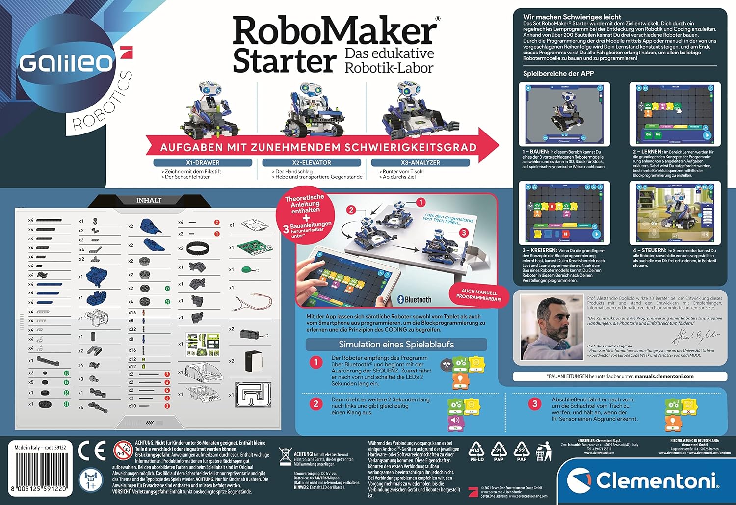 Clementoni RoboMaker 52397 Educational Starter Robotic, Multi-Colour