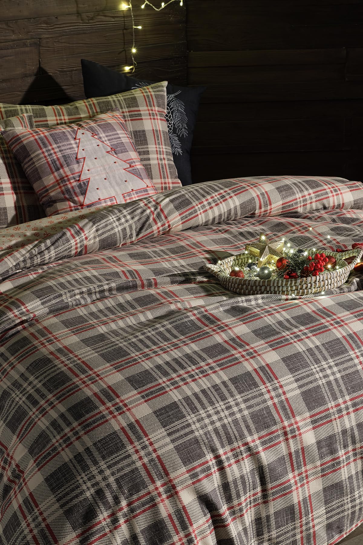 DOQU HOME Flanel Nevresim Takımı Wendy Tek Kişilik Krem