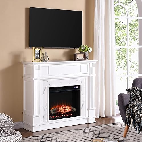 Miniatura 4 de SEI Furniture Caja de fuego eléctrica con pantalla táctil de 23" con control remoto, color negro