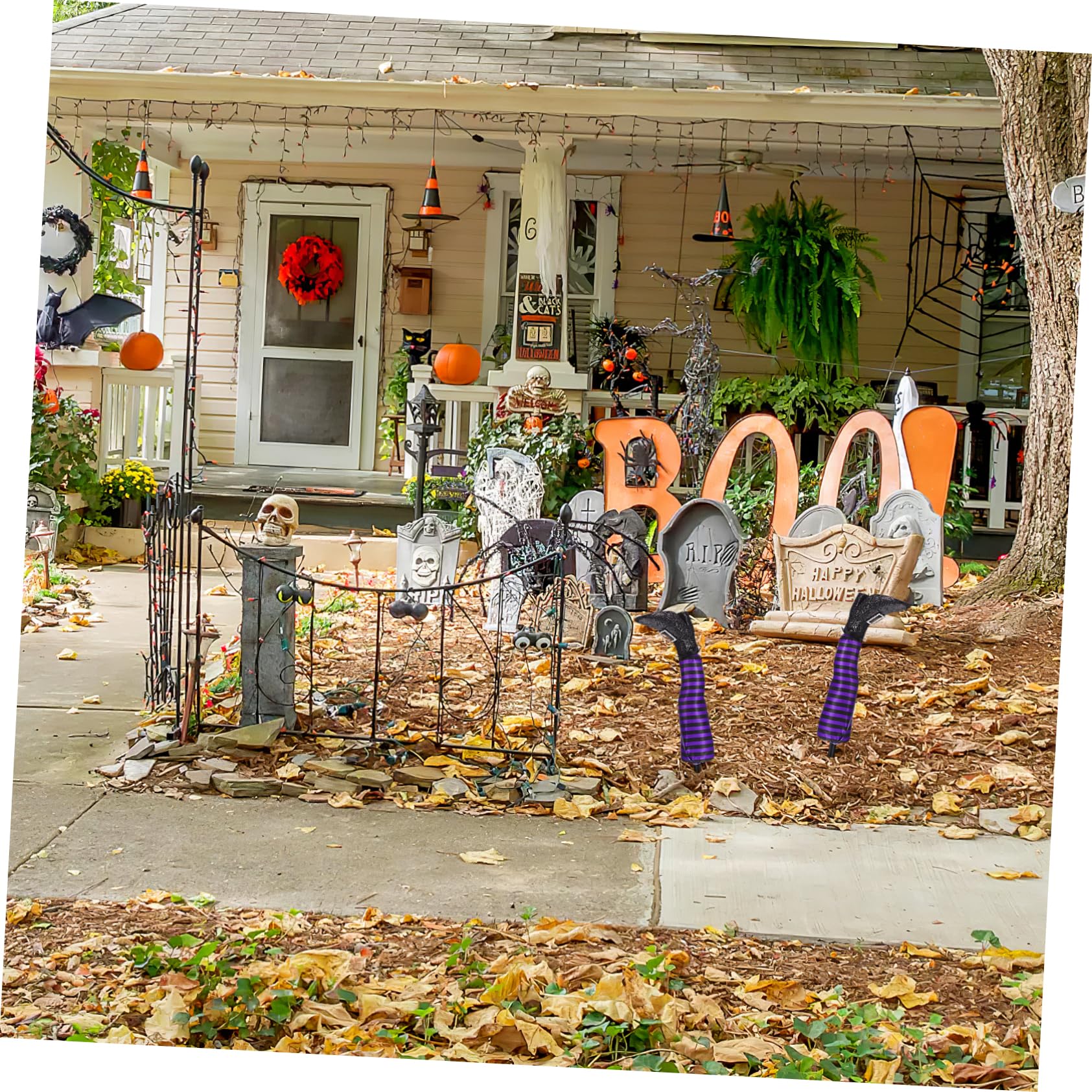 POPETPOP 2 Confezioni Di Decorazioni Per Gambe Da Strega Di Halloween Ornamenti Da Giardino Per Feste