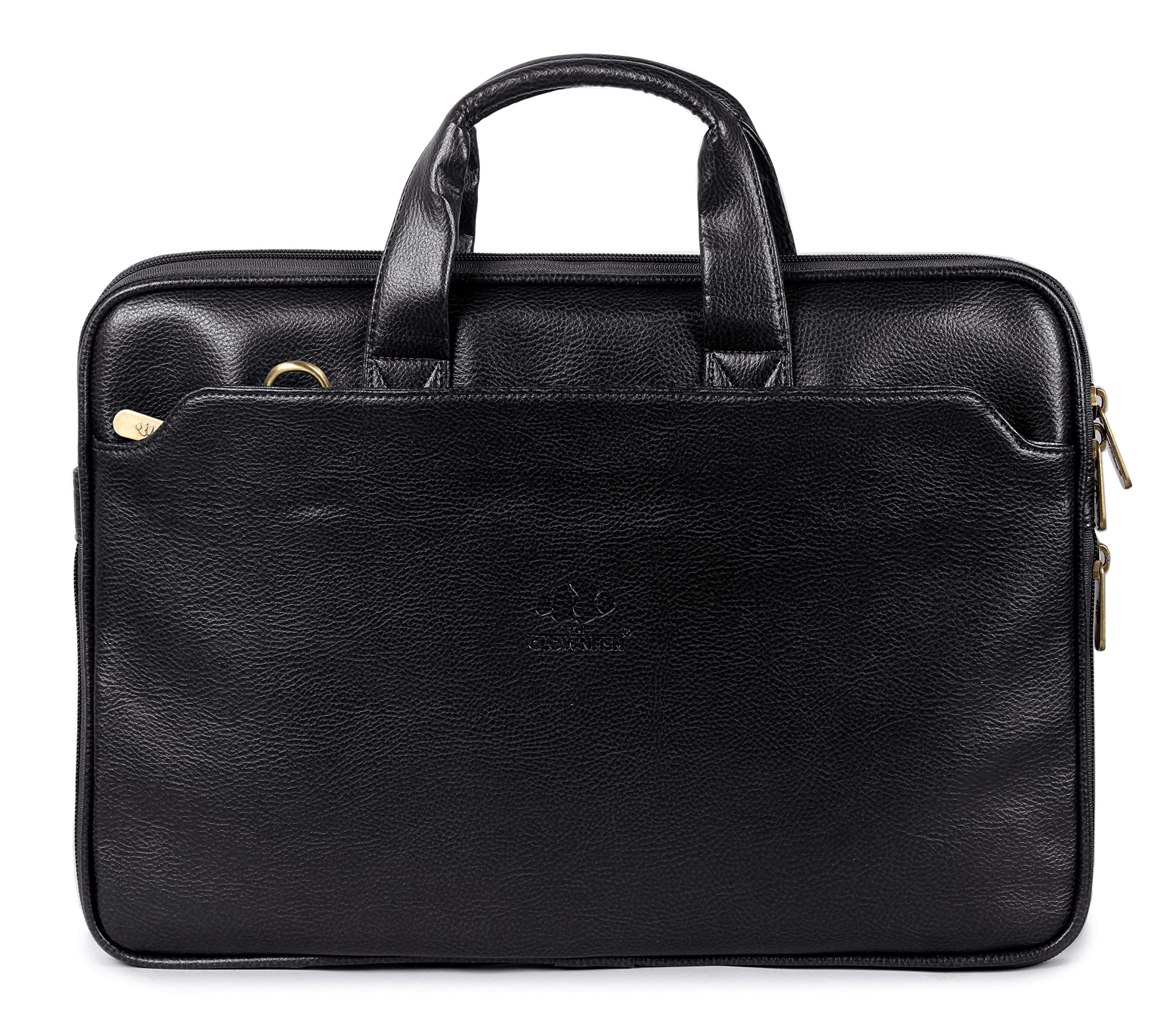 THE CLOWNFISH Unisex-Adult Jason Faux Leather Slim Expandable 15.6 Inch Laptop Messenger Bag Laptop Briefcase (Black) (B08XMC78SL) Amazon Price History, Amazon Price Tracker