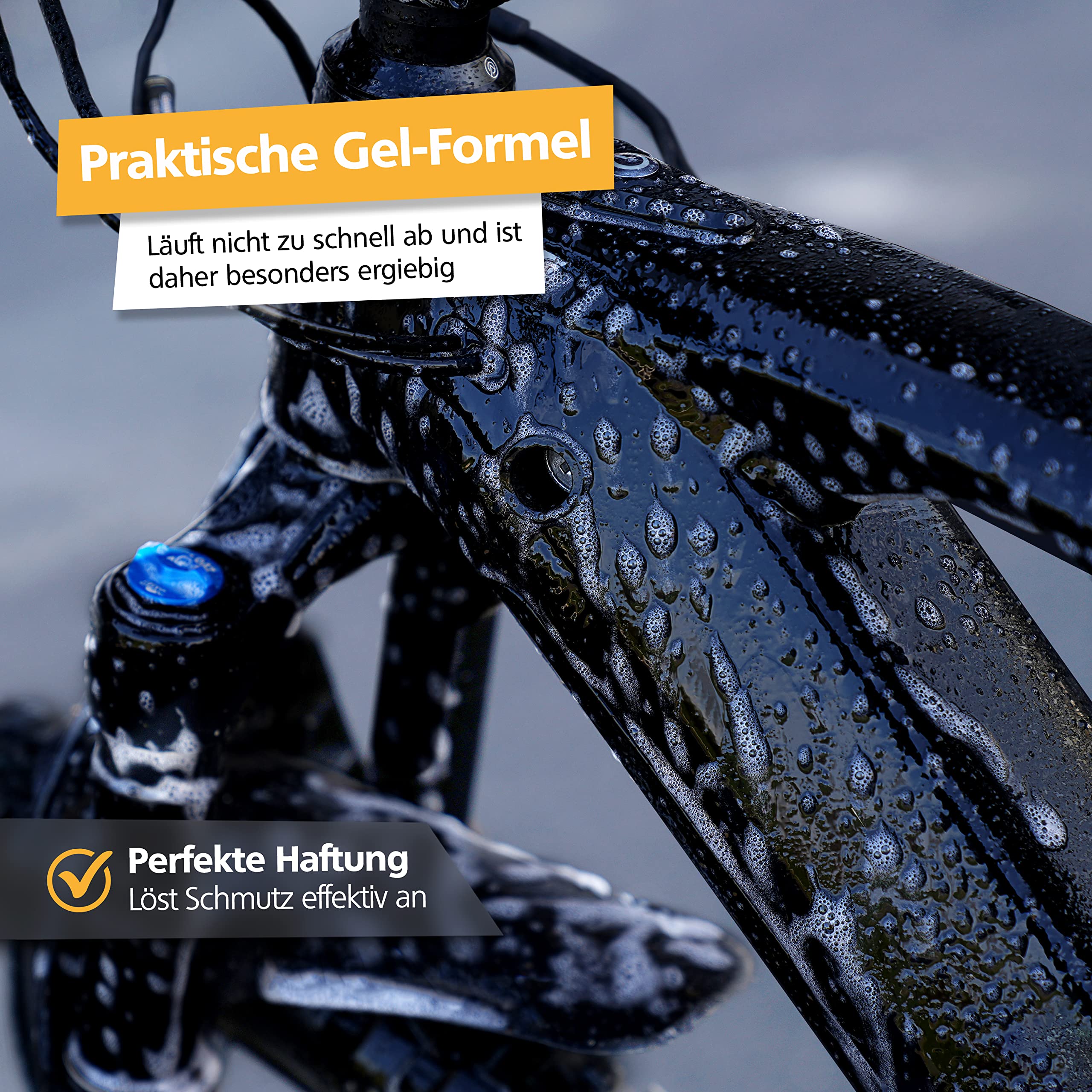 SPRINGER RX3000 – Detergente per bicicletta da 5 l – Detergente per bicicletta senza acidi & delicato sui materiali – Spray completo con formula gel ben adesiva – Cura ottimale della bicicletta di