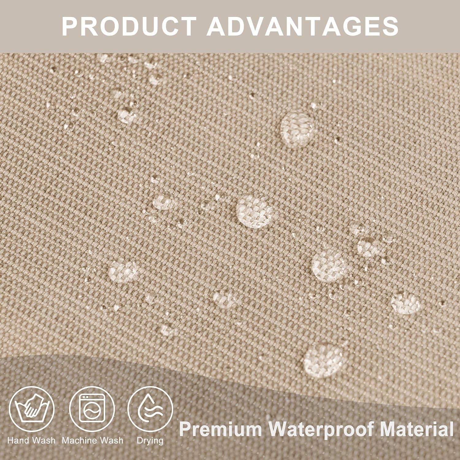 review Dog Bed Cover, Waterproof Dog Bed Replacement Cover with Zipper, Oxford Removable Pet Bed Mattress Protector for Outdoor Use, 44Lx32Wx3H in, Bed Cover Only, Khaiki