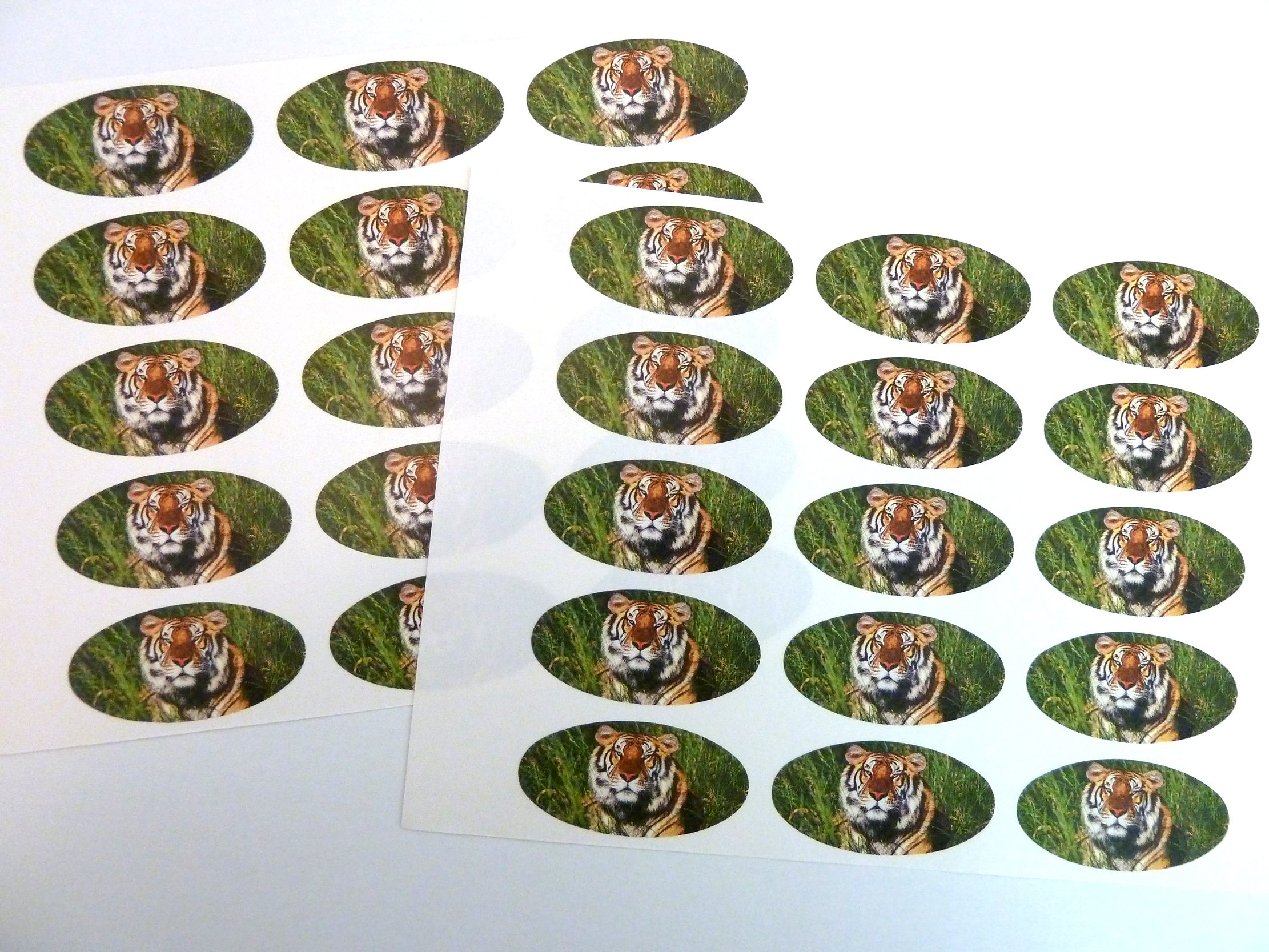 Lot De 60 Stickers Autocollants Transparents Brillants - Forme Ovale 51x25 Mm - Amovibles, Pour Emballage Cadeaux, Artisanat, Joints - 5