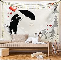 Vista 36 de Ambesonne Tapiz de isla tropical, olas del océano en la playa de Seychelles al atardecer horizonte, decoración de tela para colgar en la pared