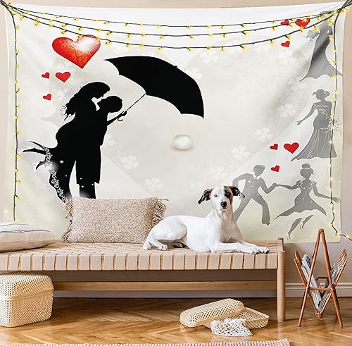 Miniatura 127 de Ambesonne Tapiz gótico, patio con hiedra encantada en la puerta antigua al bosque, colgante de pared ancho para dormitorio, sala de estar, 2-Verde