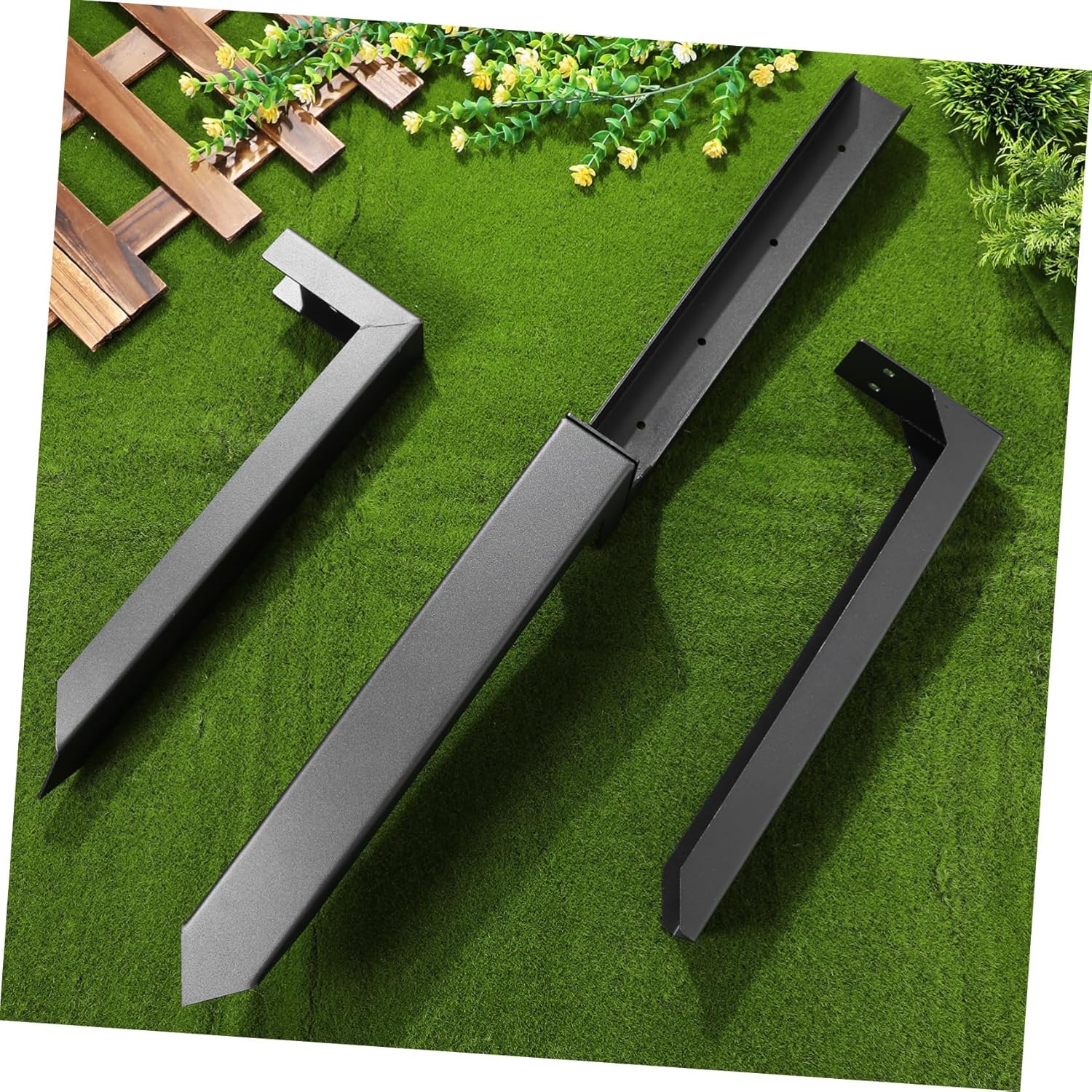 BESPORTBLE 2pcs Heavy Duty Fence Post Repair Stakes Thickened Anchors for Fixing Leaning Broken Wood Posts Easy Installation Ground Spikes for Garden Fences