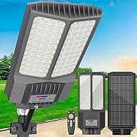 Vista 11 de Luz de calle solar loyoele de 8000 W para exteriores, resistente al agua, luz de calle LED solar al aire libre de 120,000 lúmenes 7000 K