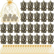 AceOrbit 24 Set Indian Return Gifts for Pooja Bulk Mini Ganesha Statue Diwali Decor God Ganesh Sculpture Indian Festival Return Collection Gifts Home Decor for Diwali Pooja Wedding House Warming
