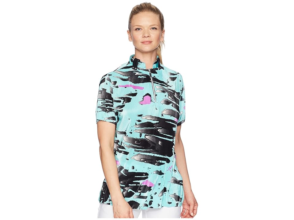 

Jamie Sadock Meteorite Print Short Sleeve Top (Mermaid) Women's Short Sleeve Pullover