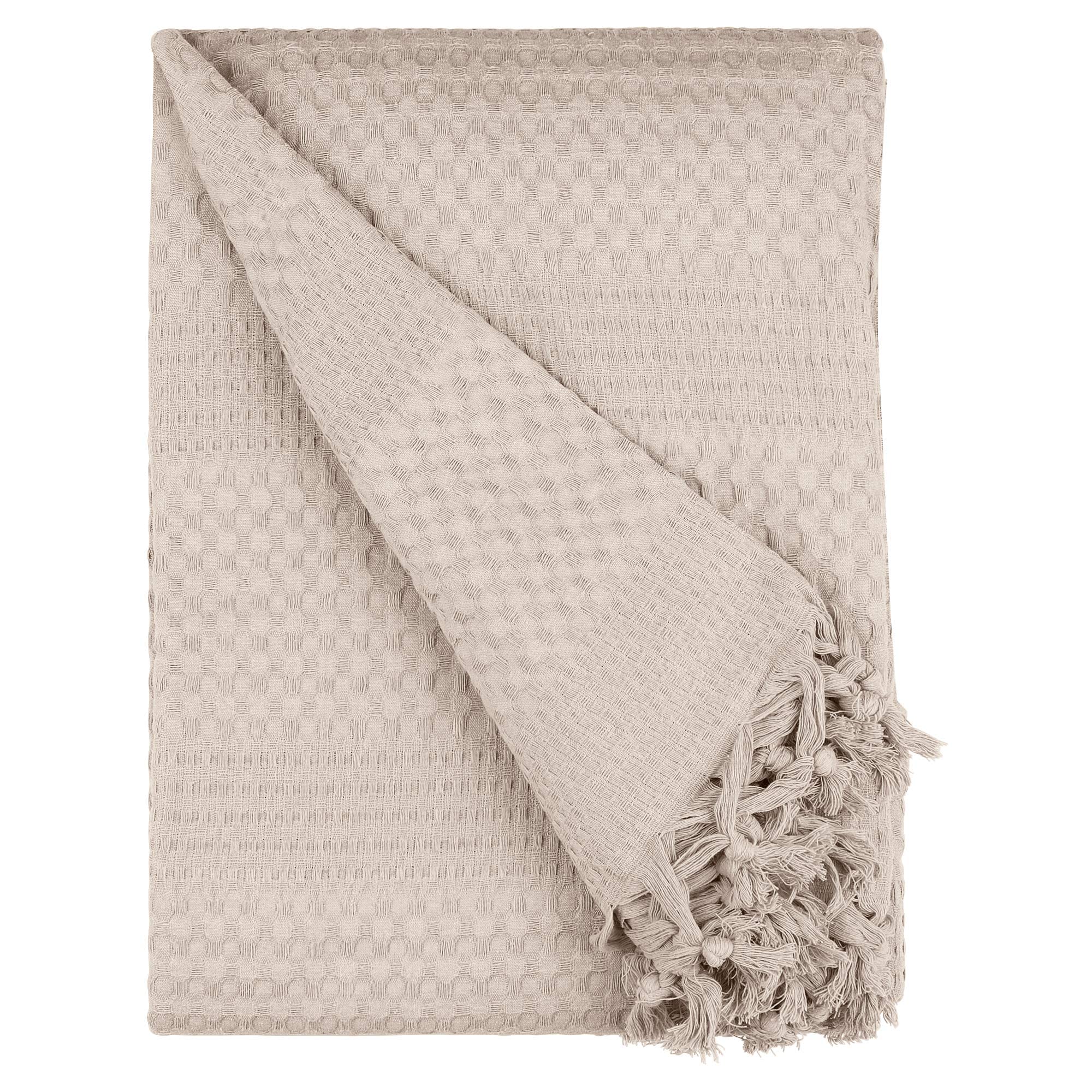 BOHORIA® - Copriletto di alta qualità, 220 x 240 cm, 100% cotone, con certificazione Oeko-Tex®, reversibile, texture stile waffel, extra grande (The Urban Loft) (Sepia)