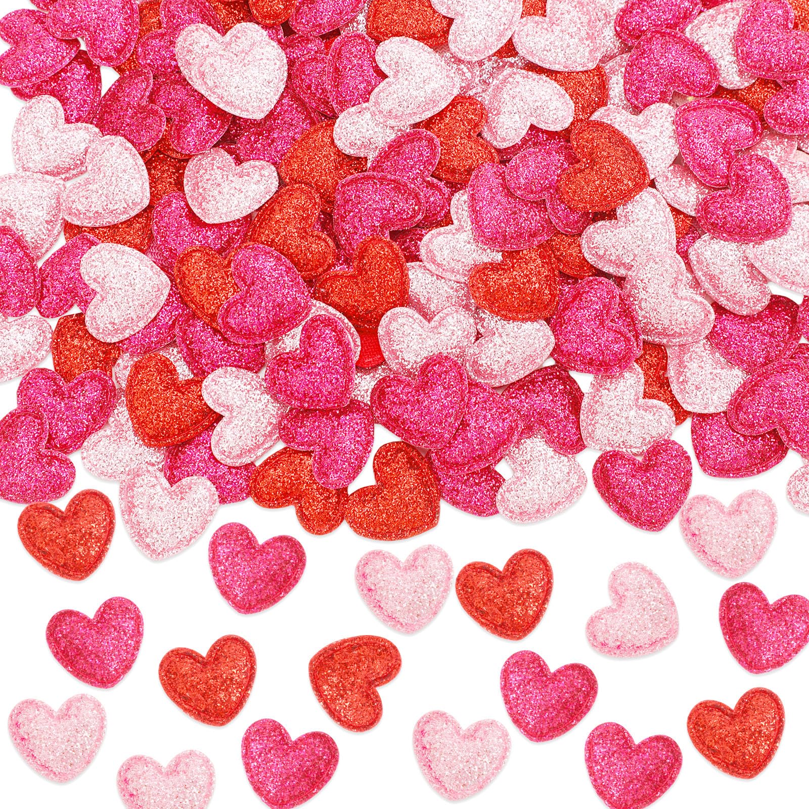 MARFOREVER 500 Pcs Red Rose Pink Valentine's Day Confetti Glitter Decor