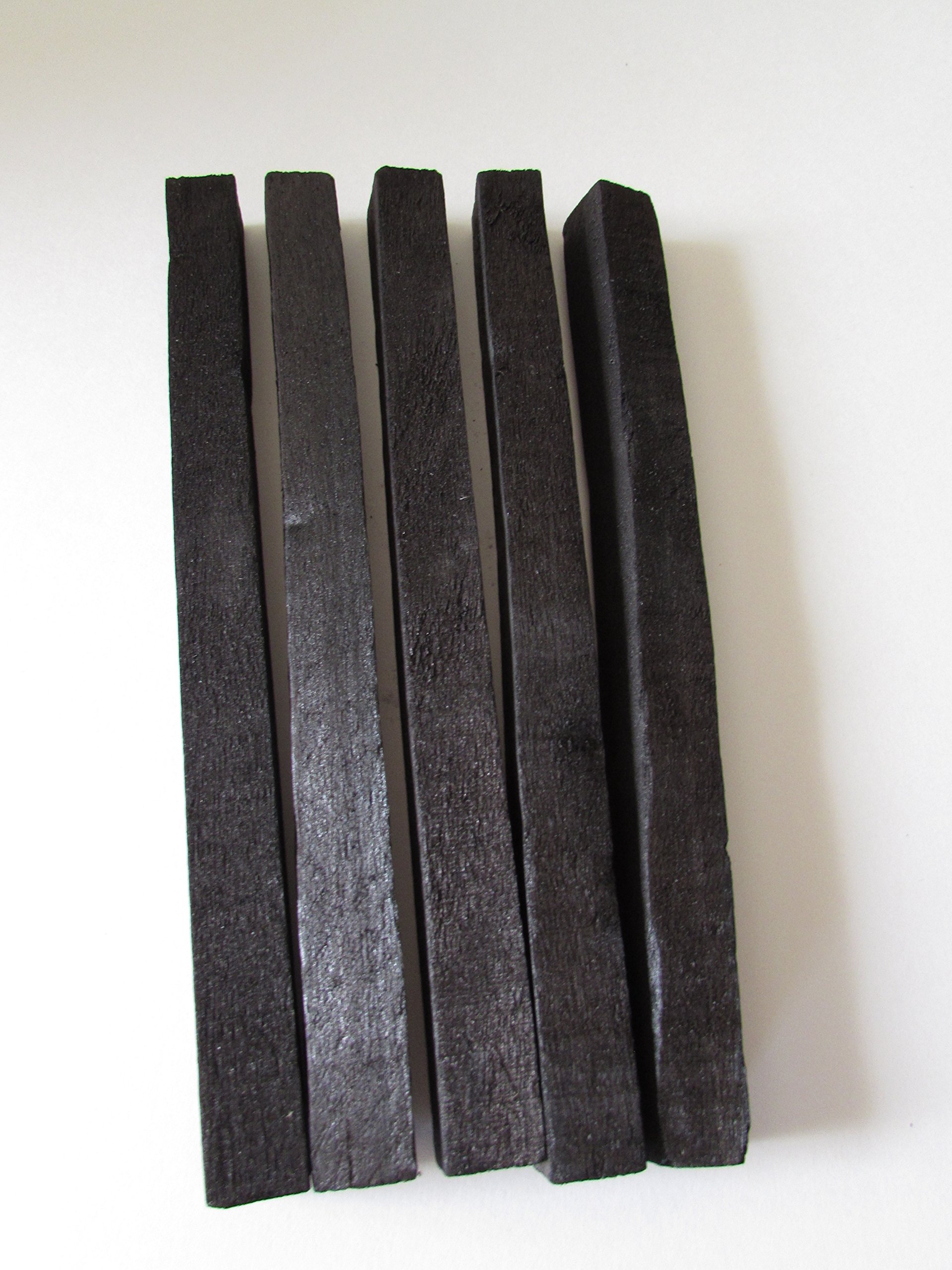 Tobgi 5 pcs Large Artist Willow Charcoal Square 17 mm X 196 mm (Made in France)