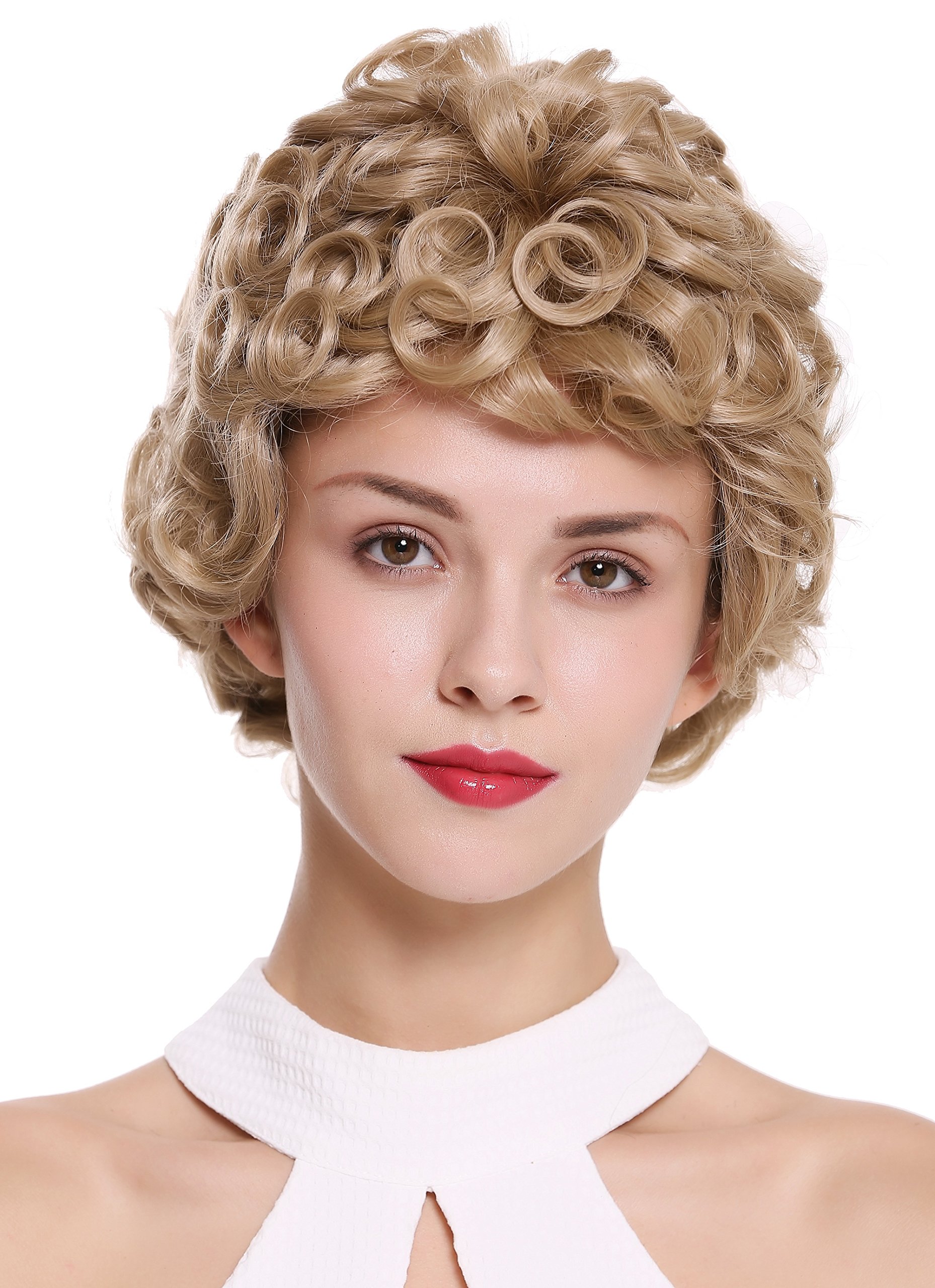 WIG ME UP - DW2308-FHT-MF-16 Quality women's wig lady monofilament handmade short curls curly blonde, Ash blonde (16), Länge: ca. 25 cm - Image 2