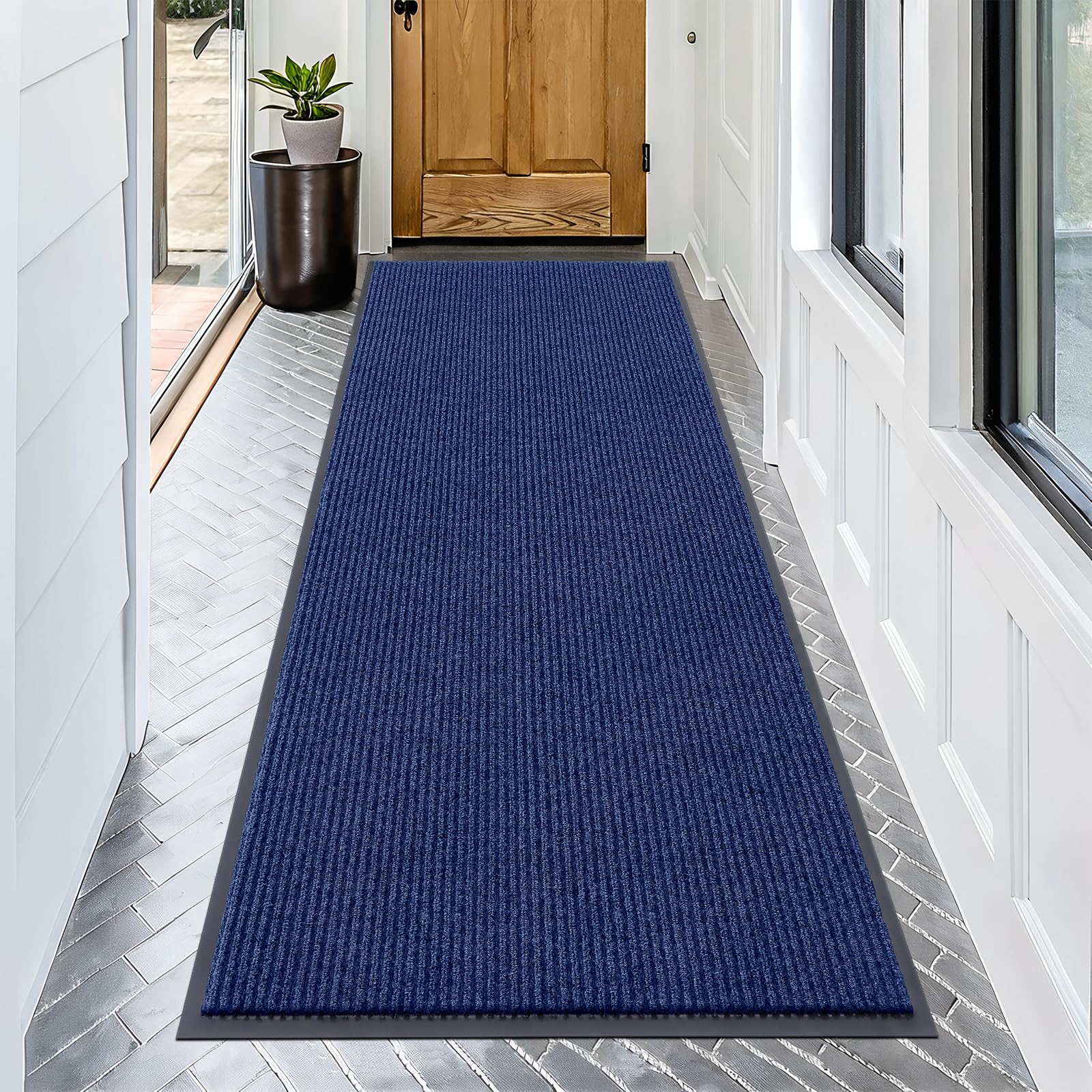 OLANLY Front Door Mat Indoor Outdoor Entrance, Waterproof Heavy Duty Doormat, Fade Resistant, Low Profile, Easy Clean Patio Porch Welcome Floor Mats for Entry, 29.5x17, Beige — view 48