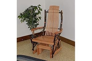 A & L Furniture Co. Amish Bentwood Hickory Glider Rocker