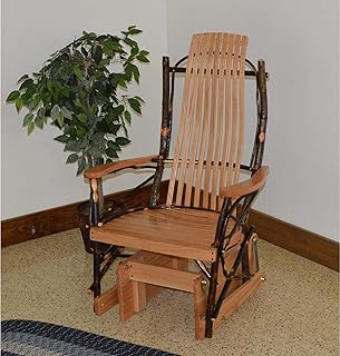 A & L Furniture Co. Amish Bentwood Hickory Glider Rocker - Lead TIME to Ship 6 Weeks