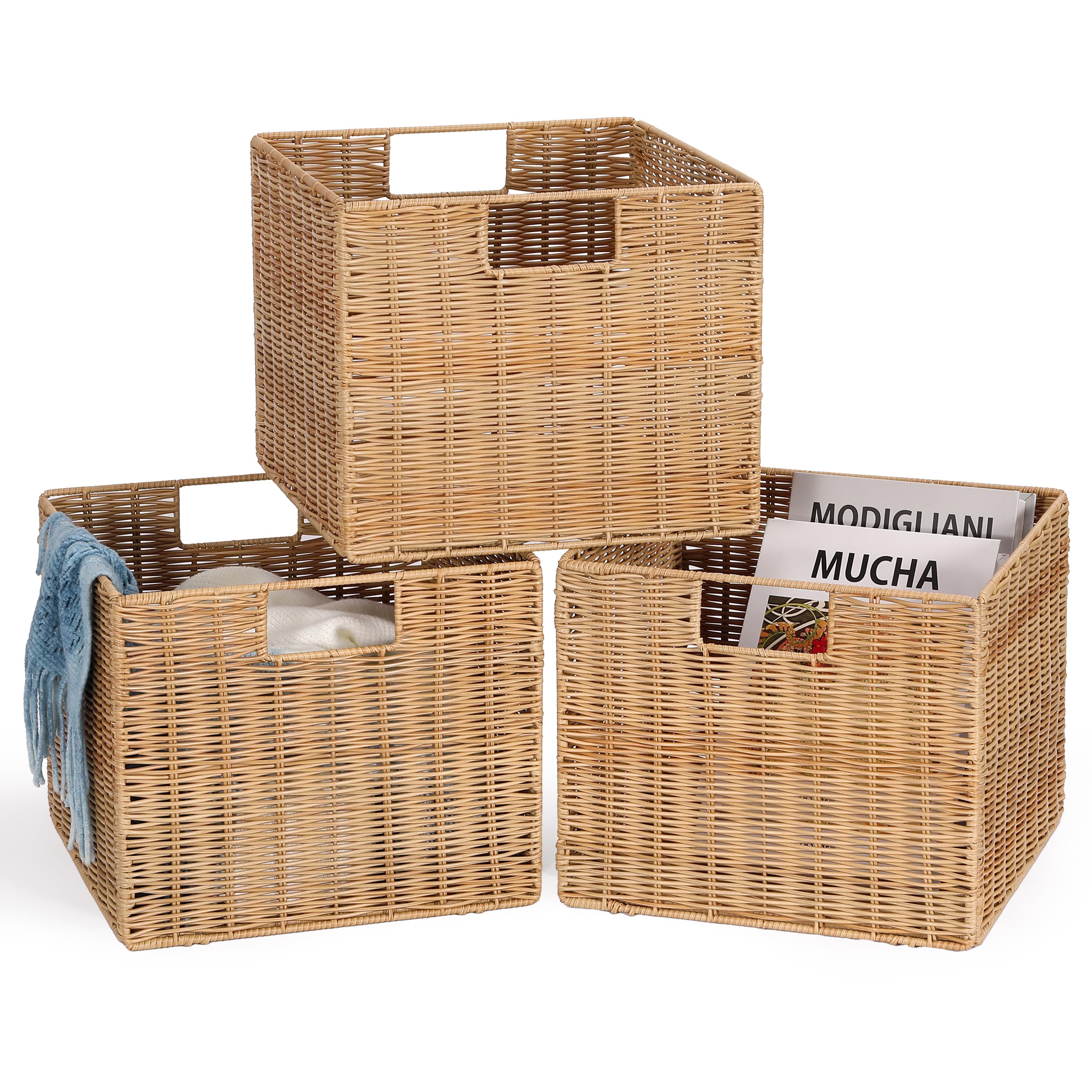 Exciting Storage Cube Wicker Baskets Pictures