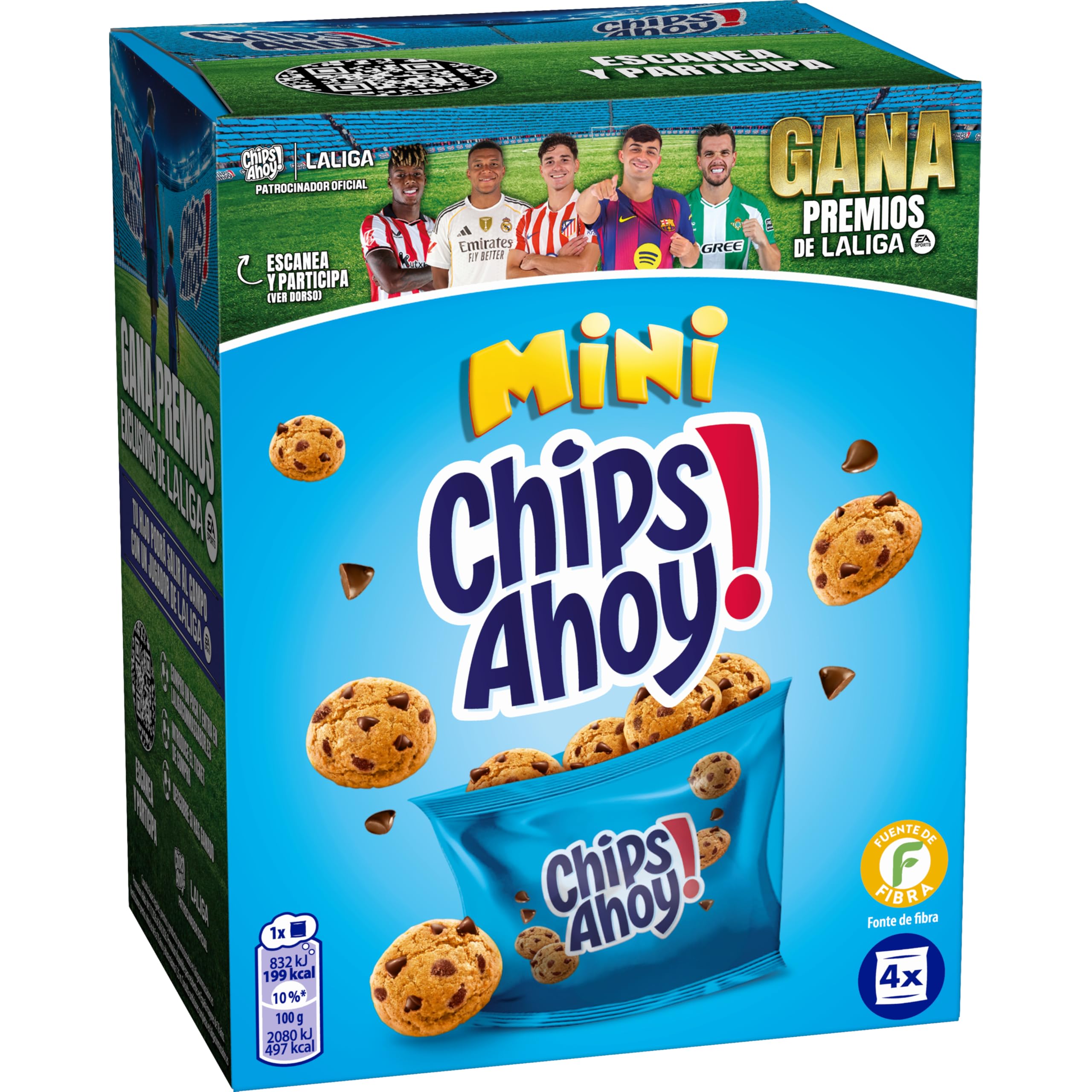 Chips Ahoy Mini Galletas Cookies, Dulces Pepitas de Chocolate, 160 g