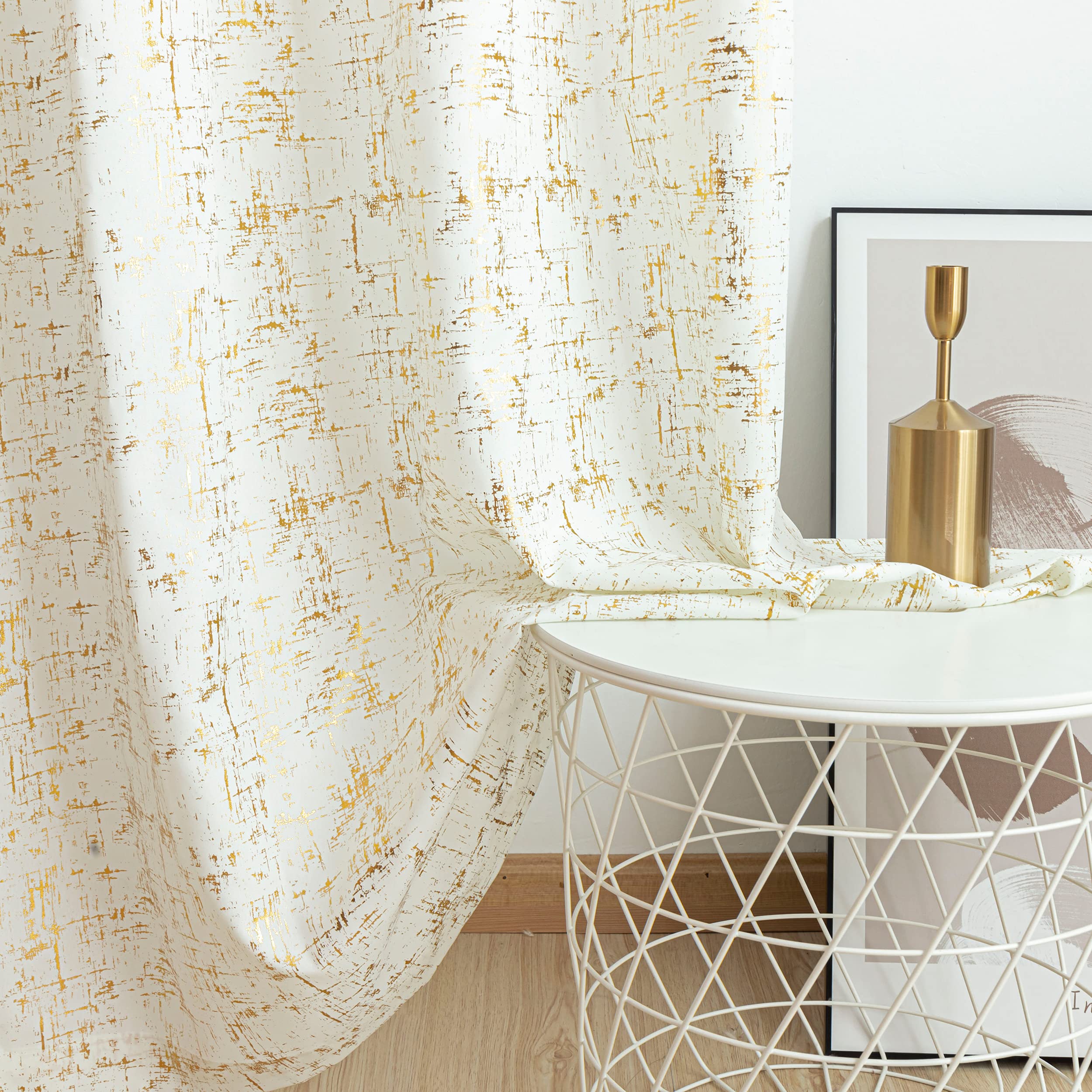 Amazon.co.jp: Taisier Home ゴールドホイルプリント リネン