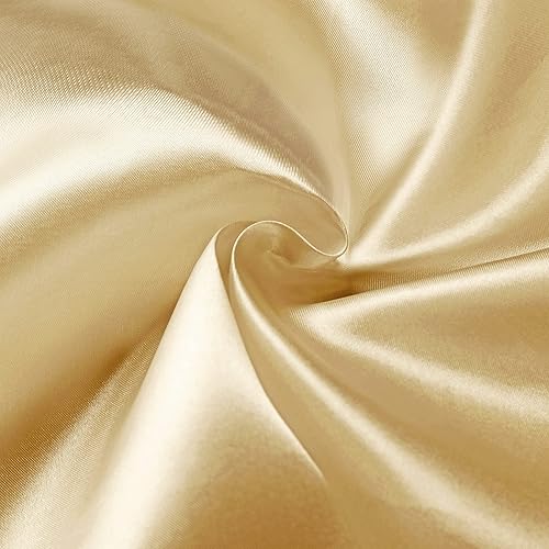 Miniatura 8 de Paquete de 50 servilletas de satén doradas de 17 x 17 pulgadas, servilletas de boda a granel, elegantes servilletas decorativas de mesa cuadradas,