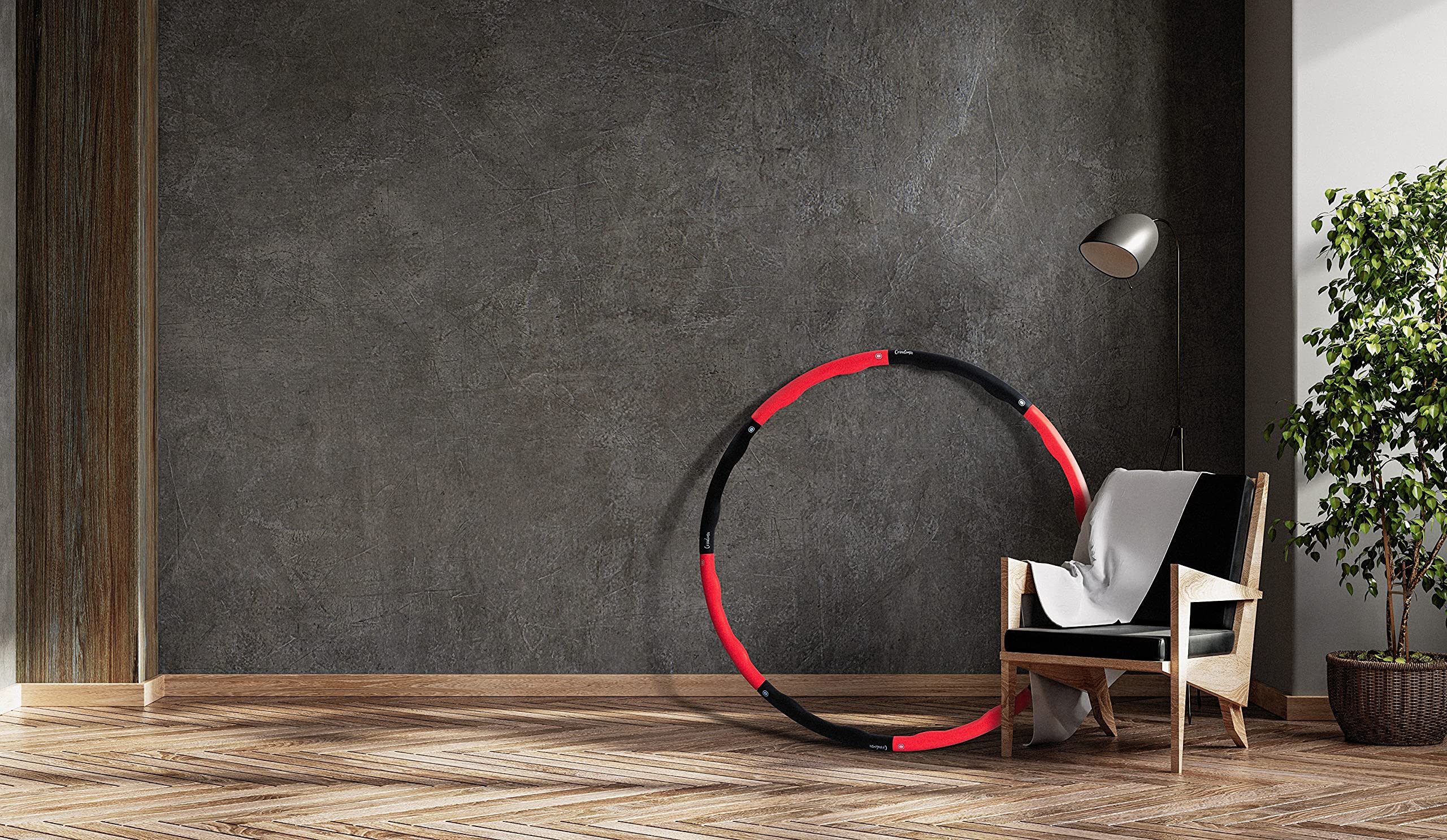 Hula Hoop Hullahub - Pneumatico per adulti, 1,2 kg, per il fitness, per principianti e avanzati, con custodia, piano di allenamento e metro a nastro