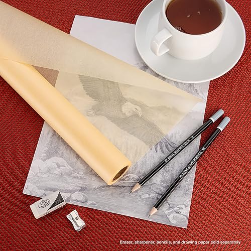 Miniatura 18 de Bee Paper Rollo de papel para dibujos y bocetos, color amarillo. Blanco